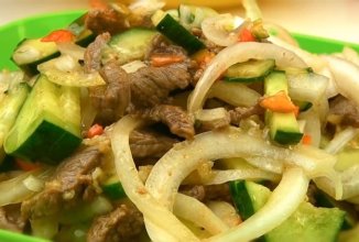 Корейский салат с мясом и овощами 🥗
