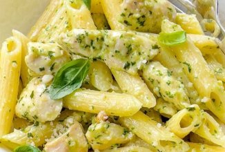 Макароны с курицей с соусом Песто 🍝