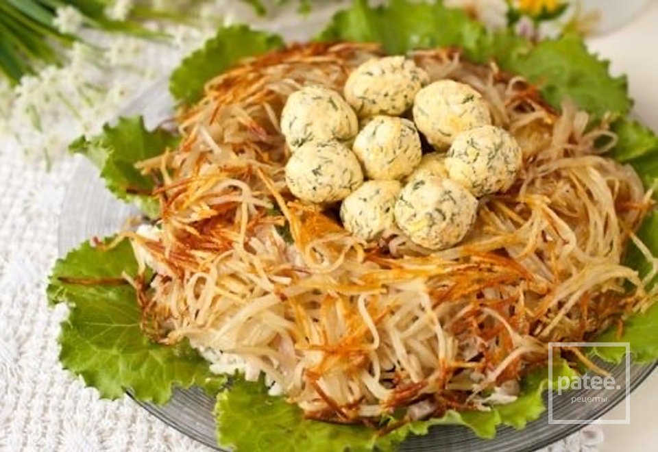 Салат «Гнездо глухаря»🥗 - Шаг 1