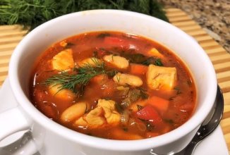 Густой куриный суп, без картофеля🍲