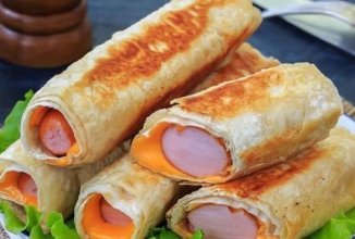 Сосиски в лаваше с сыром 🧀