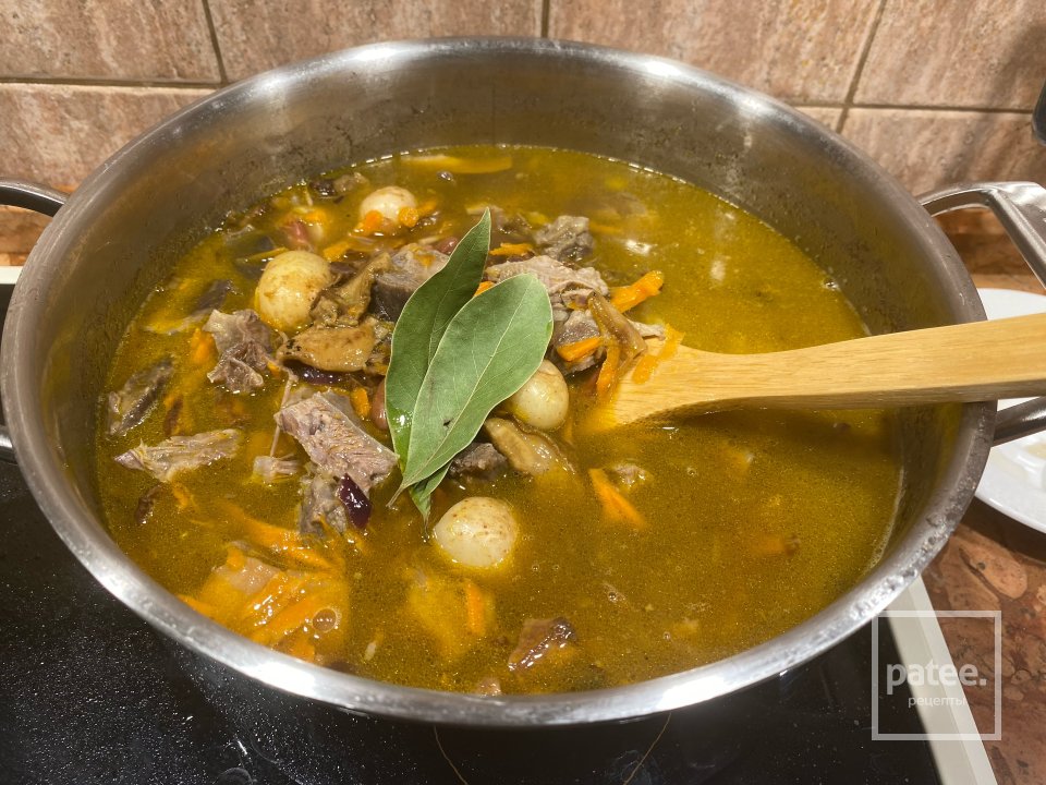 Фасолевый суп с белыми грибами - Шаг 15