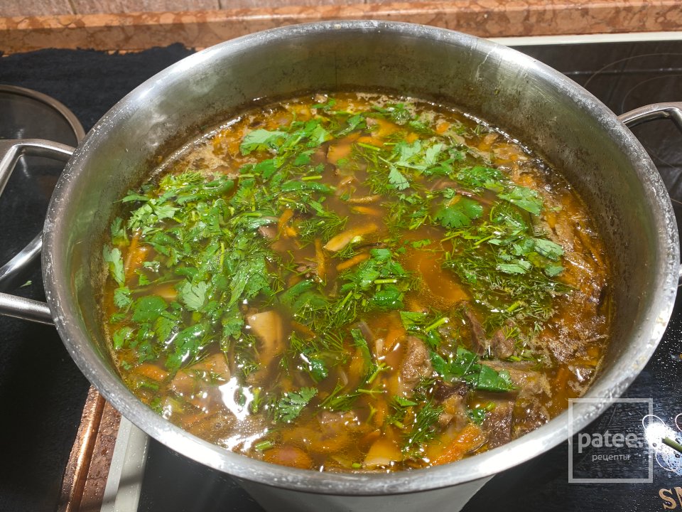 Фасолевый суп с белыми грибами - Шаг 16