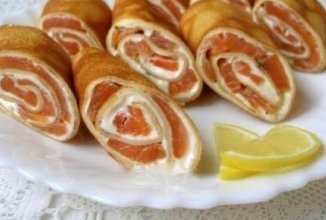 Рулетики из блинов с лососем 🥞