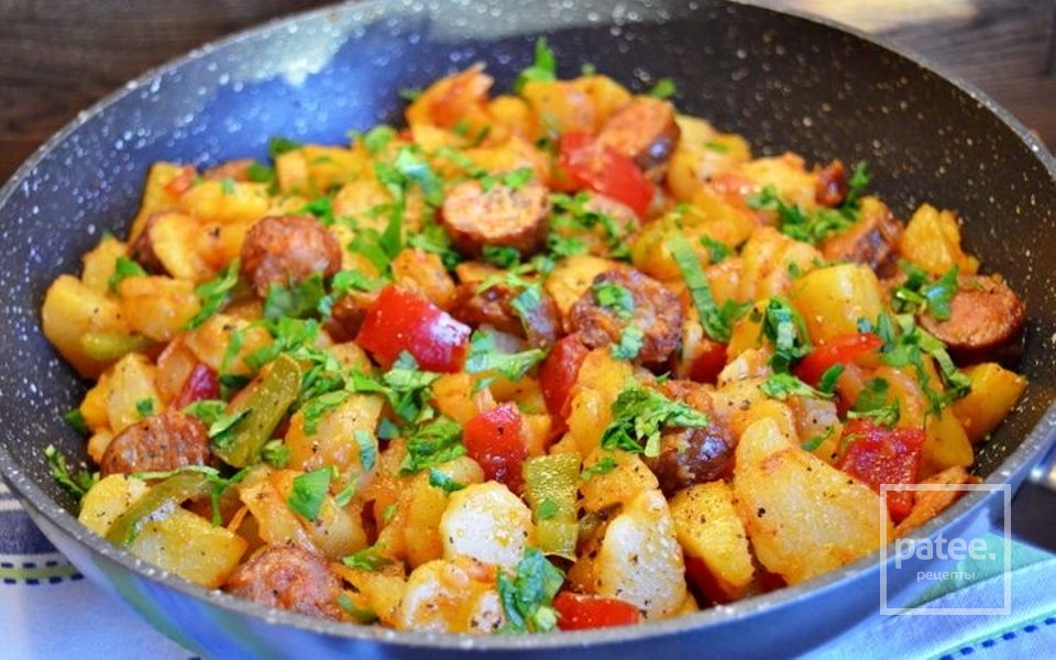 Картофель с колбасой по-охотничьи 👍🏼 - Шаг 1