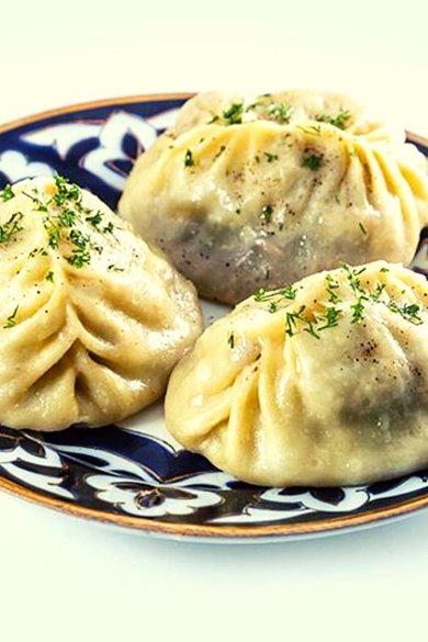 Манты с мясом в пароварке 🥟