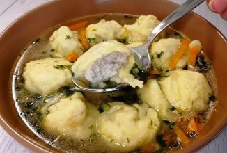 Ленивые пельмени с ароматным бульоном 🥟