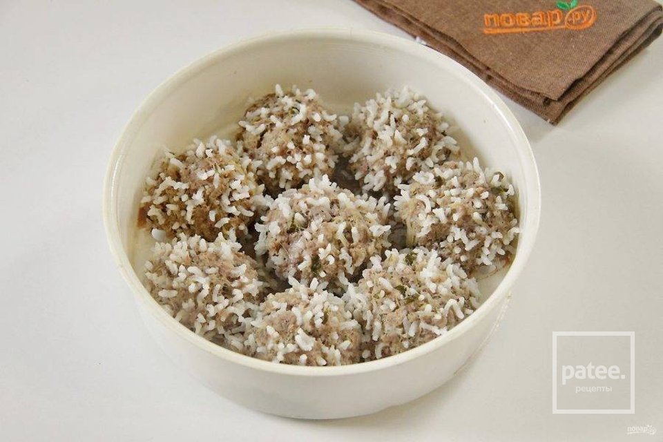 Ёжики из фарша и риса🍚 - Шаг 7