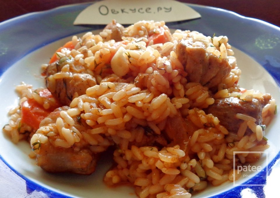 Свинина с рисом в томате на сковороде 🍅 - Шаг 1