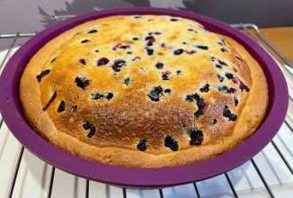 Заливной пирог с жимолостью