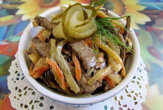 Салат из говяжьей печени 🥗