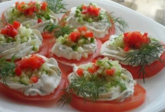 Помидоры с творожным кремом 🍅