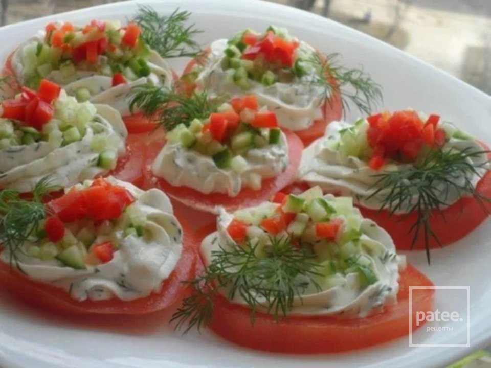 Помидоры с творожным кремом 🍅 - Шаг 1