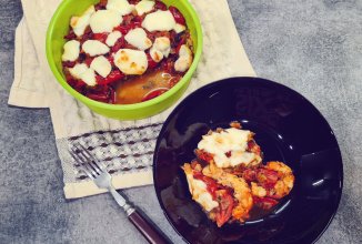 Запеченные креветки по-гречески