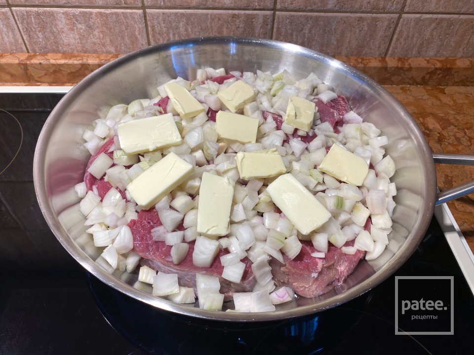 Говядина по-Кремлевски с отварными макаронами и Витаминным салатом - Шаг 5