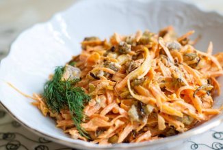 Салат «Обжорка» из моркови и говядины🥗