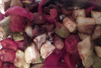 Запечённые овощи в духовке со специями