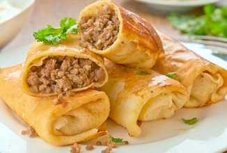 Блинчики с мясом и рисом 🥞