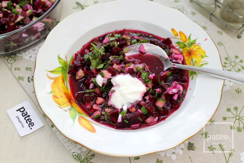 Холодный свекольник без мяса - Шаг 13