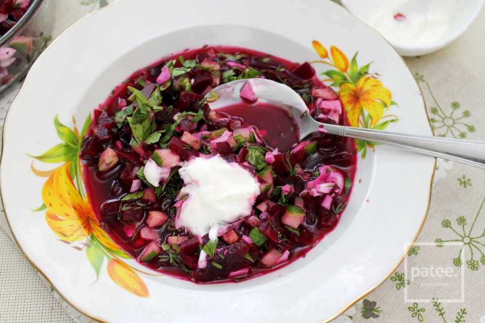 Холодный свекольник без мяса - Шаг 14