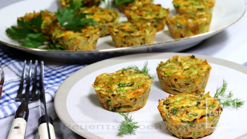 Кабачковые маффины без муки в духовке - Шаг 9