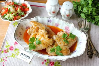 Куриные крылышки тушеные в маринаде