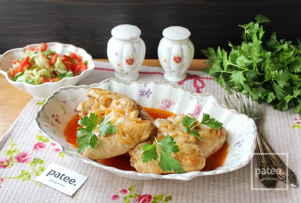 Куриные крылышки тушеные в маринаде - Шаг 13