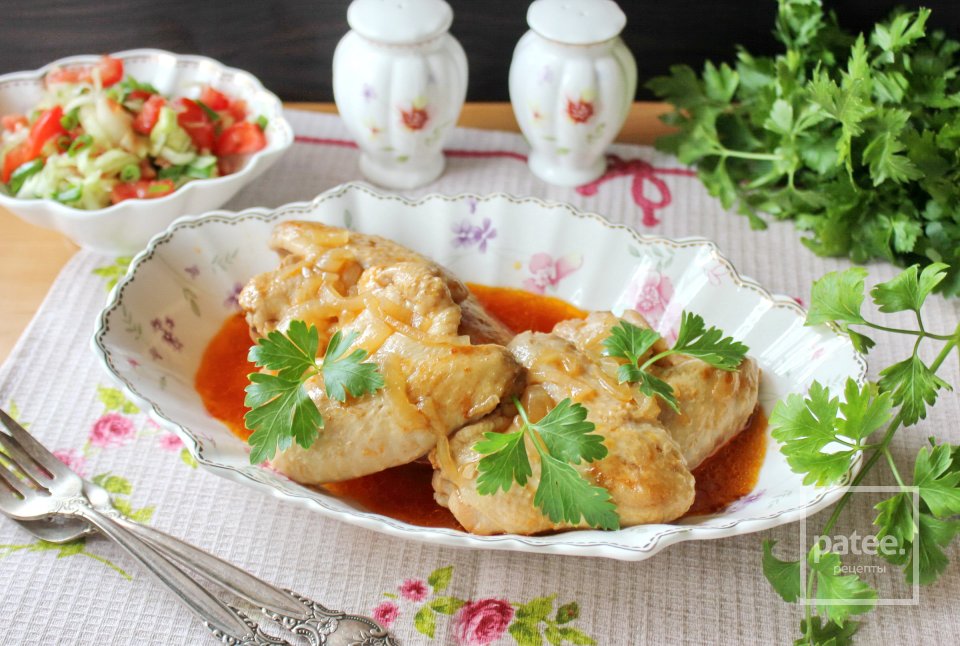 Куриные крылышки тушеные в маринаде - Шаг 14