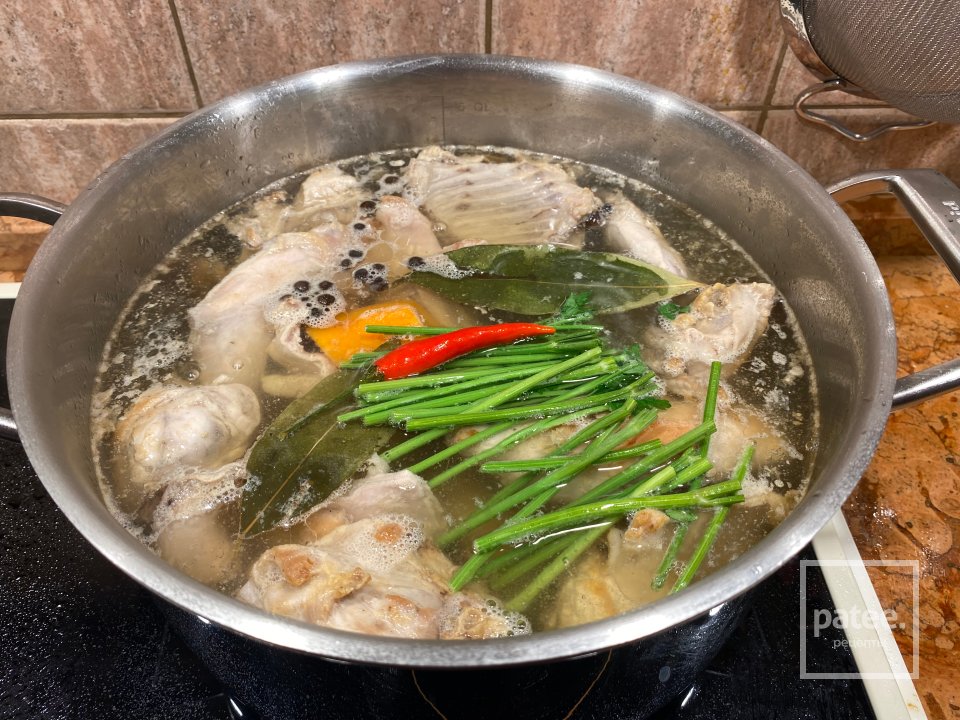 Овощной суп из кролика с полбой - Шаг 4