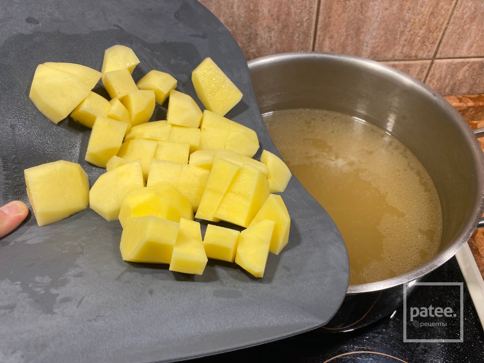 Овощной суп из кролика с полбой - Шаг 5