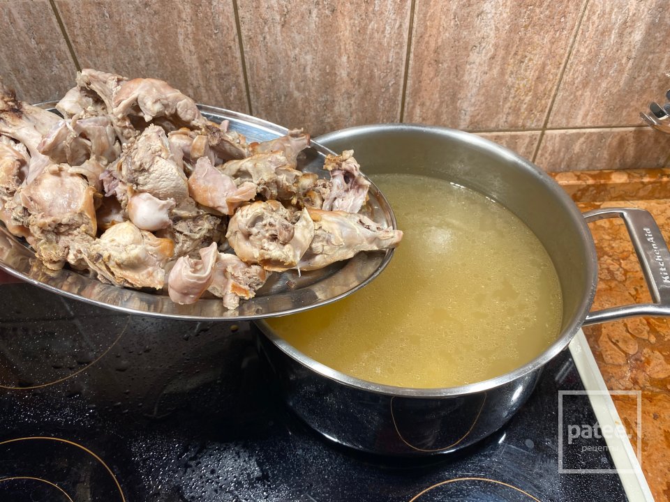 Овощной суп из кролика с полбой - Шаг 7