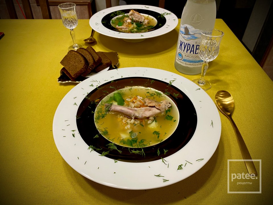 Овощной суп из кролика с полбой - Шаг 12