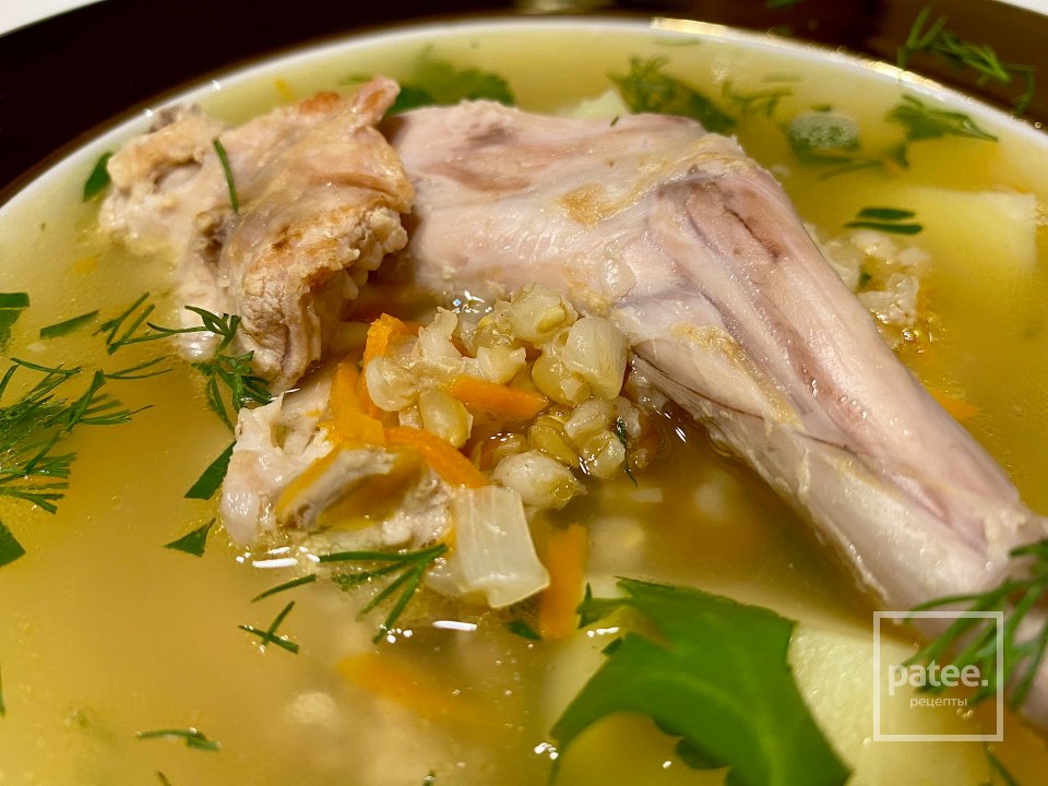 Овощной суп из кролика с полбой - Шаг 14