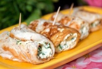 «Бризоль» из курицы с творогом, чесноком и свежей зеленью 🥬