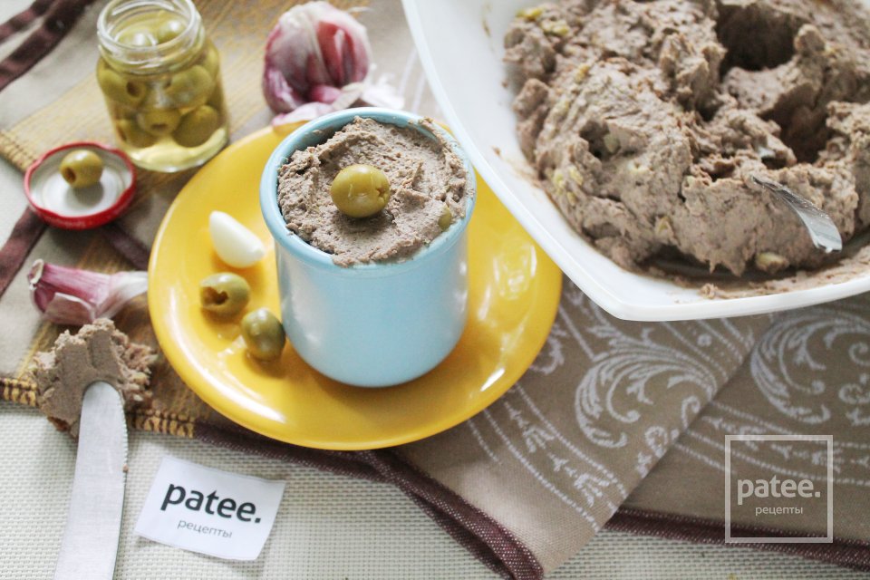 Печеночный паштет с  оливками и чесноком - Шаг 11