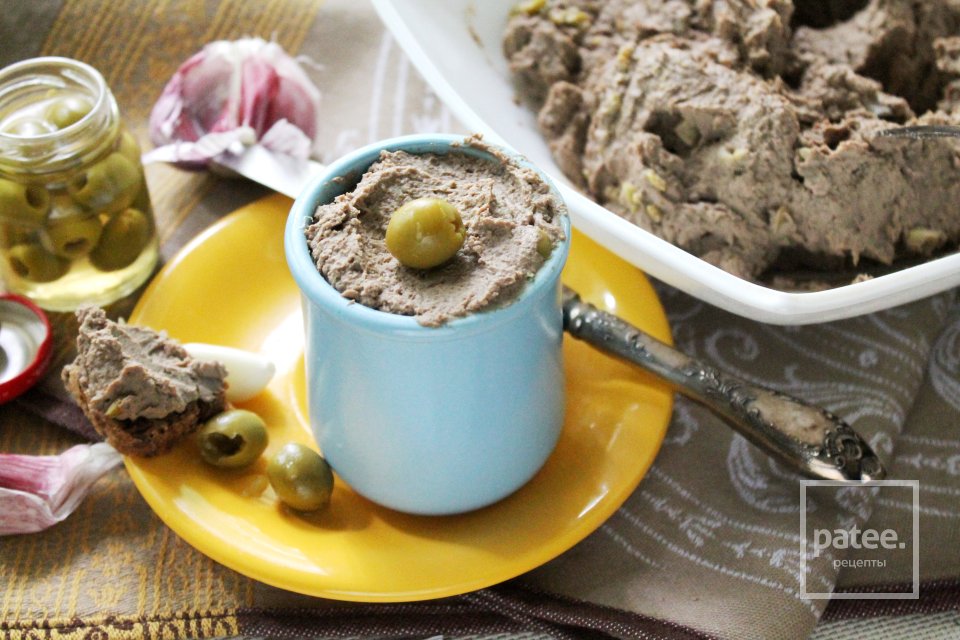 Печеночный паштет с  оливками и чесноком - Шаг 12