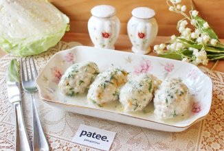 Ленивые голубцы с молодой капустой в сметане