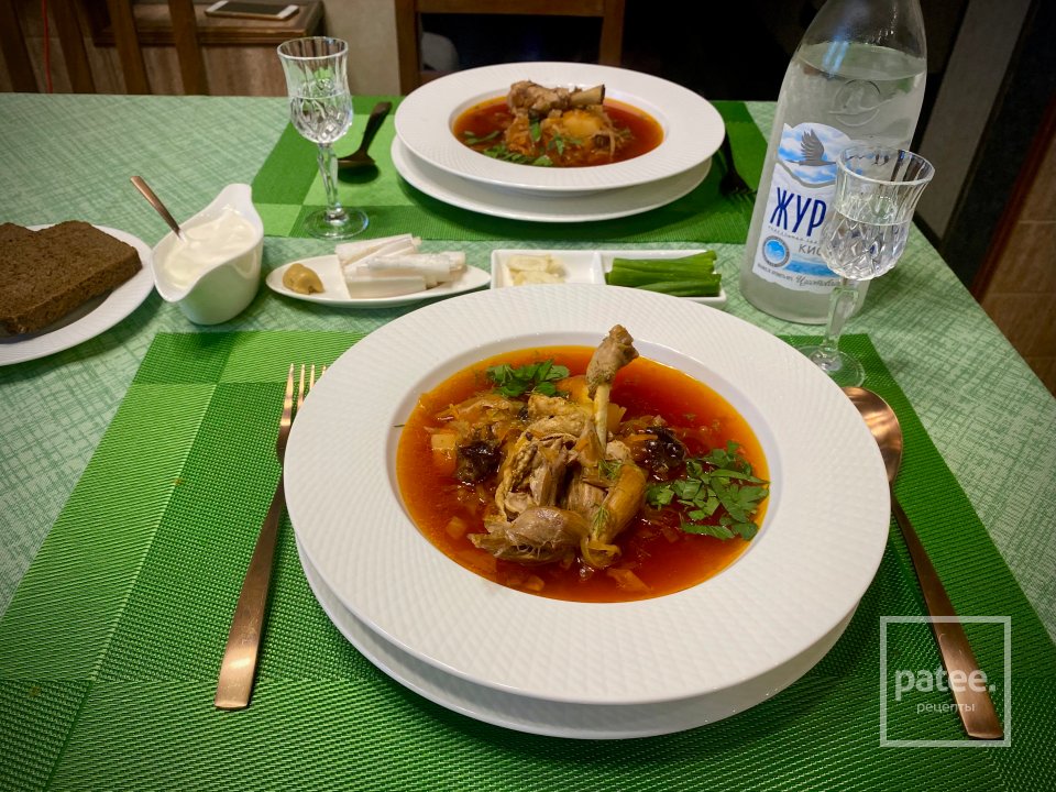 Борщ из утки с черносливом - Шаг 13