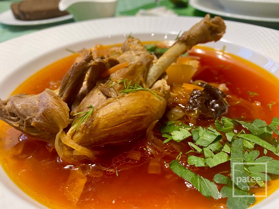 Борщ из утки с черносливом - Шаг 15