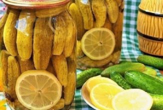 Консервированные огурцы с лимоном