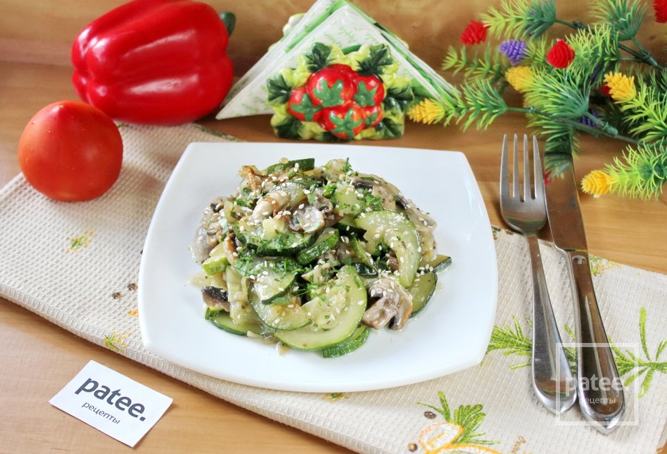 Цуккини с грибами - Шаг 10