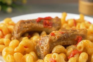 Аппетитные макароны с ребрышками 🍝