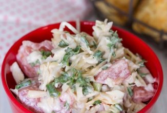 Салат с капустой, помидорами и сыром 🥗