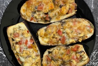 Лодочки из баклажана