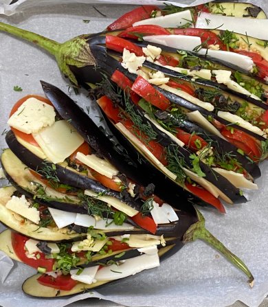 Веер из баклажана 🍆 - Шаг 7