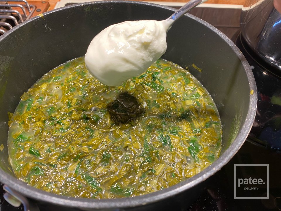 Зелёные щи из щавеля со шпинатом - Шаг 8