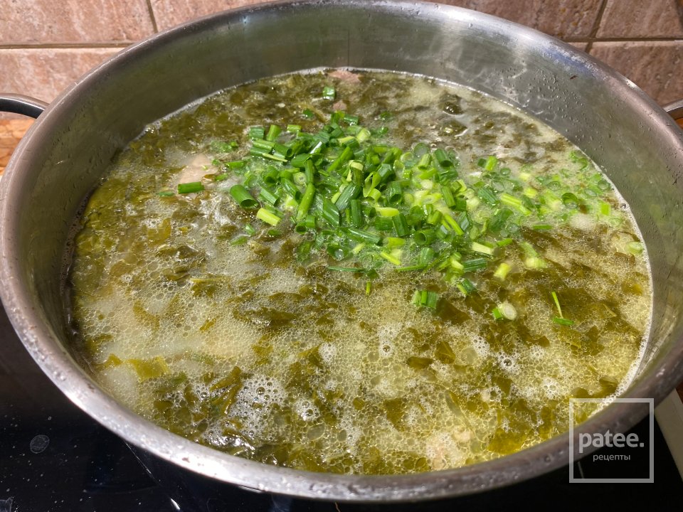 Зелёные щи из щавеля со шпинатом - Шаг 12