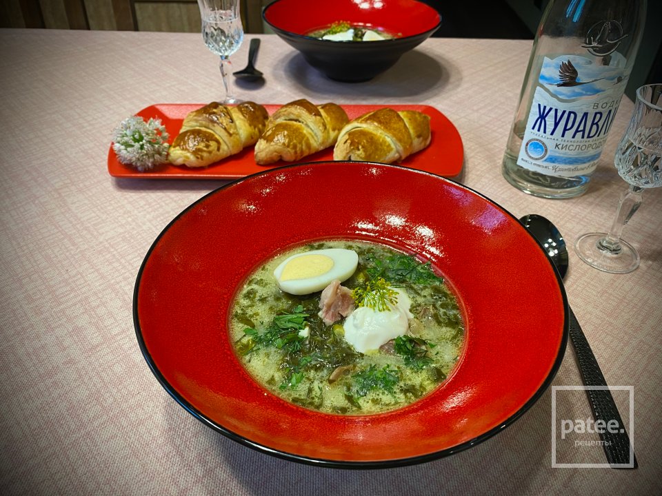 Зелёные щи из щавеля со шпинатом - Шаг 19