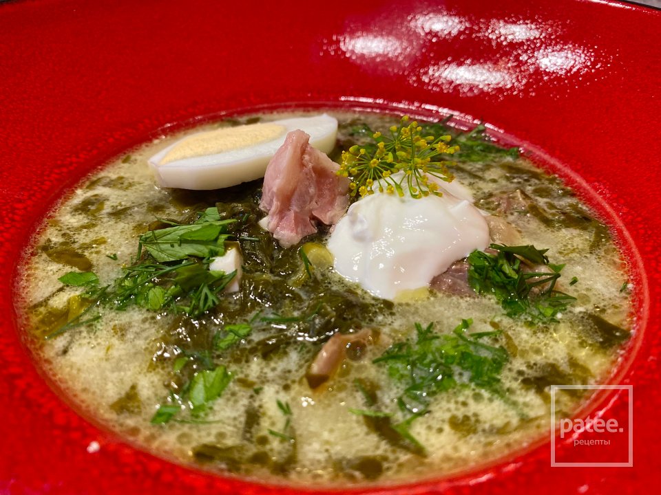 Зелёные щи из щавеля со шпинатом - Шаг 20