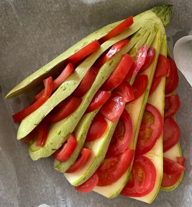 Кабачки с помидорами в духовке - Шаг 5